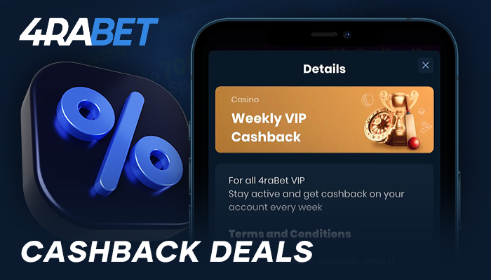 Weekly Cashback Rewards for Regular 4Rabet Players